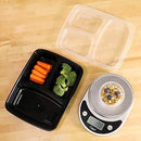 CulinWare Meal Prep Containers [15 Pack] 3 Compartment with Lids, Food Containers, Lunch Box | BPA Free | Stackable | Bento Box, Microwave/Dishwasher/Freezer Safe, Portion Control, 21 day fix (32 oz)