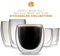 Espresso Cups Shot Glass Coffee Set of 2 - Double Wall Thermo Insulated