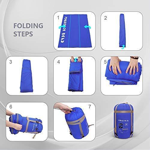 Forbidden Road Double Sleeping Bag Winter 30 ℉/60 ℉ 2 Person Water Resistent Lightweight Envelope Sleeping Bags 380T Nylon with Free Carrying Bag Perfect for 4 Season Camping Backpacking Hiking