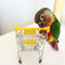 awtang Mini Supermarket Shopping Cart Trolley Bird Parrot Pet Toy Box Funny Toy