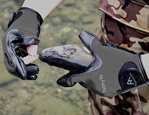 MANO Neoprene Fishing Gloves for Men and Women 2 Cut Fingers Flexible Great for Photography Fly Fishing Ice Fishing Running Touchscreen Texting Hiking Jogging Cycling Walking