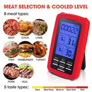 Kitdine Wireless Meat thermometer - digital grill oven or smoker remote food thermometers, Wireless Accessories for Safe Remote BBQ Grilling, Kitchen Cooking, Smokers and You Can Even Make Candy (Red)