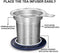 KitchenTour Porcelain Tea Mug with Infuser and Lid - Large Capacity Mug with Infuser Basket - 20oz, White