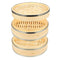 Juvale Bamboo Steamer Basket - 2-Tier Dim Sum Bamboo Steamer with Steel Rings for Cooking, 10 x 6.7 x 10 Inches