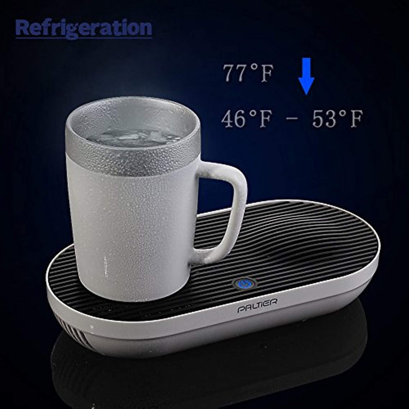 Warmer & Cooler Desktop Smart Cup, V-joy 2-in-1 Desktop Cooler Warmer Cup Coffee Mug For Home Office and Personal Health Care (Smart Cup Set)