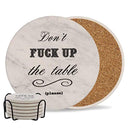 Coasters for Drinks | Absorbent Drink Coaster (6-Piece Set with Holder) | Housewarming Hostess Gifts, Man Cave House Warming Presents Decor, Wedding Registry, Living Room Decorations, Cool Gift Ideas