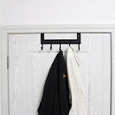 ACMETOP Over The Door Hook Hanger, Heavy-Duty Organizer for Coat, Towel, Bag, Robe - 5 Hooks, Aluminum, Brush Finish (Silver)