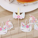 24-pack Rainbow Unicorn Cupcake Toppers Picks, Double Sided Unicorn Cake Toppers Limited Time Reduced Price, Birthday Baby Shower Party Decorations Supplies.