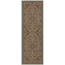 Sweet Home Stores Medallion Design Non-Slip Rubber Backing Runner Rug, 2'2" X 6'0", Seafoam