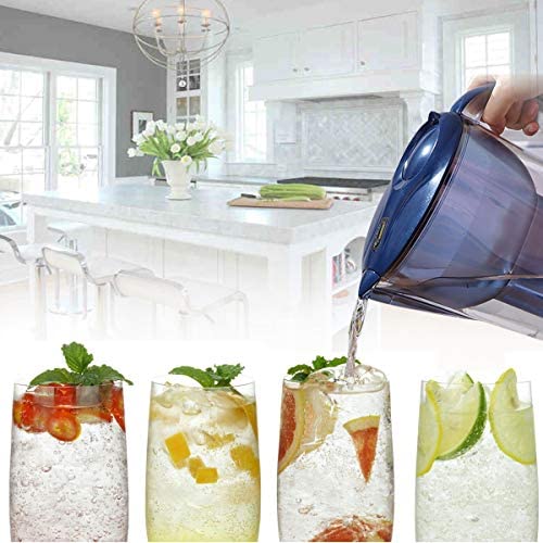 Homeleader Water Filter Pitcher, 3.5L Purifier with Electronic Filter Indicator, 1 Standard Filters, BPA Free, Technology for Superior Filtration & Taste