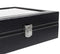 Juvale Black Leather Watch Box Case - Fits 10 Watches - 10" x 8" x 3.25"