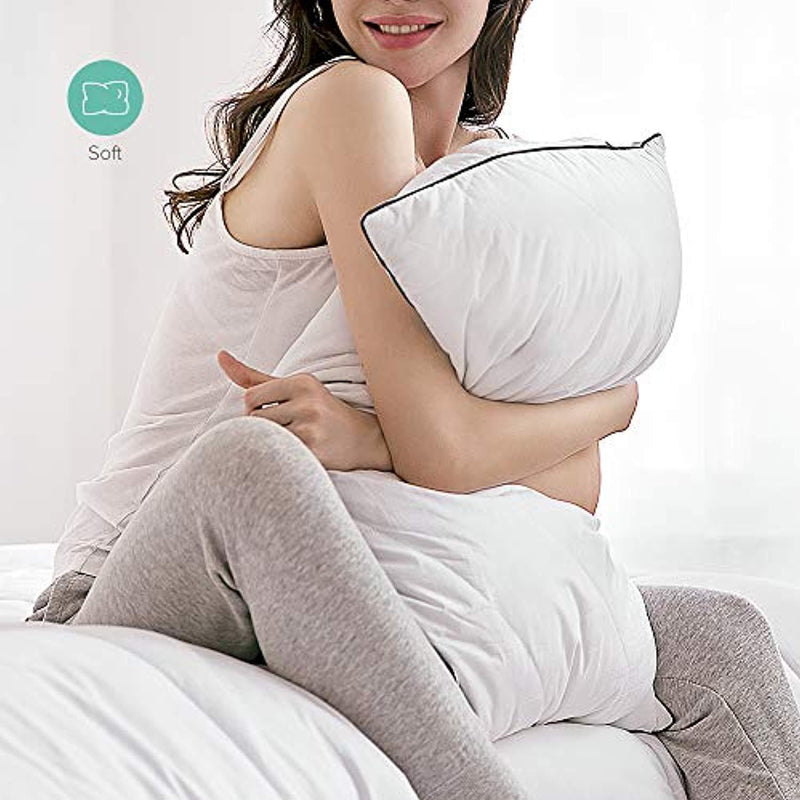 Wave Medical Products Sable Pillows for Sleeping, Registered FDA Goose Down Alternative Bed Pillow 2 Pack, Super Soft Plush Fiber Fill, Adjustable Loft, Relief Neck Pain, Side Sleeper, Hypoallergenic, Queen Size