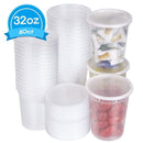 [TashiBox] 8 oz plastic food storage containers with lids - 40 sets