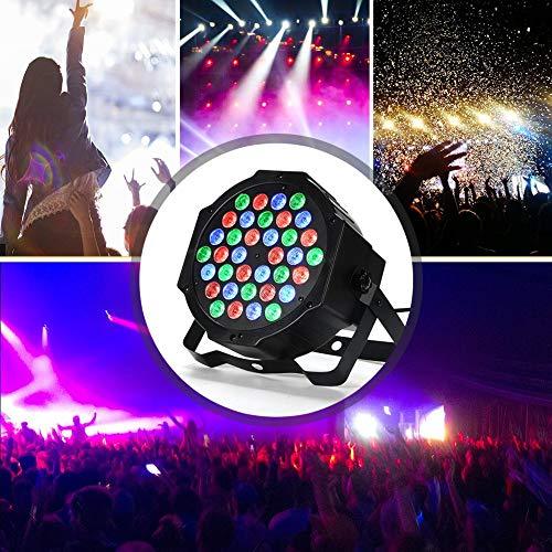 Luditek DMX Stage Lights, 36 LED DJ Par Lights with Remote,Sound Activated Stage Lighting for Dance Party DJ Show-2 Pack