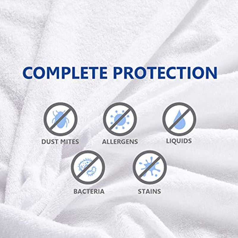 RUUF Twin Size Mattress Protector, Premium Hypoallergenic Waterproof Mattress Cover, Vinyl Free