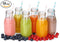 Swig Savvy 12 Pack - 11 Oz Glass Milk Bottles, 24 Metal Twist Lids and 12 Colorful Paper Straws - Reusable Vintage Dairy Bottles- Milk Bottles for Parties, Weddings, BBQ, Picnics.