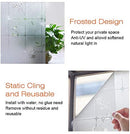 ACMETOP Window Film, Non-Adhesive Window Privacy Film, Heat Control Anti UV Window Stickers, Flower Pattern Static Cling Window Film for Kitchen, Office, Living Room, 17.5 Inch by 78.7 Inch (Frosted)