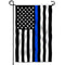 Anley [Double Sided Premium Garden Flag, Thin Blue Line USA Decorative Garden Flags - Weather Resistant & Double Stitched - 18 x 12.5 Inch