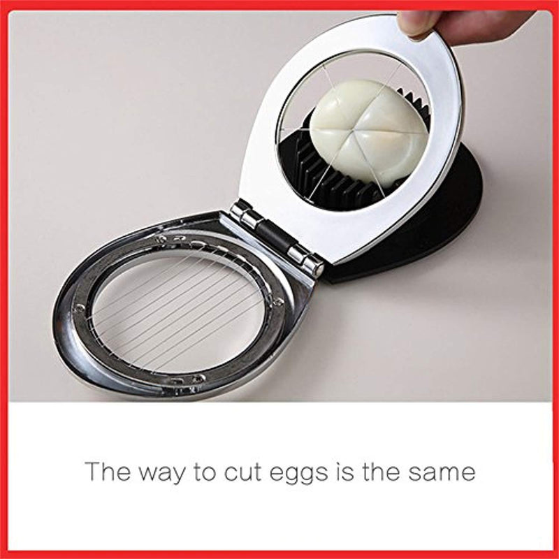 NPYPQ Egg Slicers, 3 in 1 Eggs Cutter Splitter and Chopper Heavy Duty 304 Stainless Steel Wire for Boiled Eggs - Dishwasher Safe