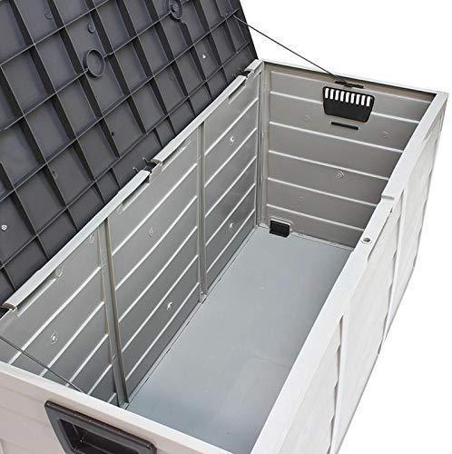 goodyusstore Durable, High -Density Polyethylene (HDPE) Construction, All Weather Uv Pool Deck Box Storage Shed Bin Backyard Patio Porch Outdoor New