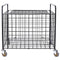 MyGift Metal Rolling Sports Ball Storage Hopper & Equipment Cart