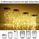 Golden Garden Mason Jar Lid Lights, STYDDI 6 Pack 20 Led String Fairy Star Firefly Jar Lids Lights fit Regular Mouth Mason Jar best for Patio Yard Garden Party Wedding Christmas Decorative Lighting (Warm Whit