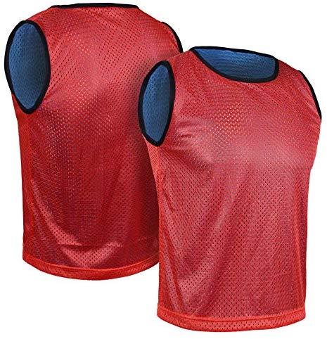 Athllete Reversible Mesh Pack of 6 Basketball Jerseys Lacrosse Top Tank Adult Teen Youth Kids Team Sports Scrimmage Vest