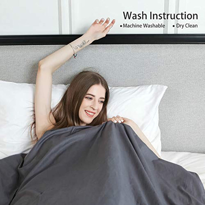 Weighted Idea Sleep Weighted Blanket | 12 lbs | 48''x78'' | Cotton | Grey | for Adult Woman and Man