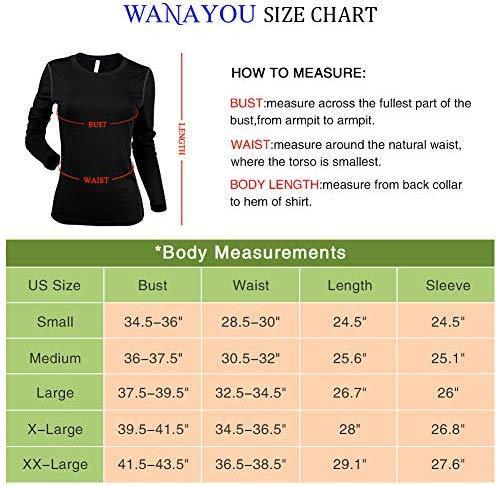 WANAYOU Women's Compression Shirt Dry Fit Long Sleeve Running Athletic T-Shirt Workout Tops