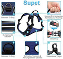 Supet Dog Harness No Pull, Adjustable Outdoor Pet Vest 3M Reflective Oxford Material Harness for Dogs Easy Control for Small Medium Large Dogs
