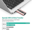 USB 3.0 Flash Drive 128GB iPhone Memory Stick, EATOP iPhone Flash Drive with 4 Ports, Photo Stick Compatible for iPhone/iPad/Android and Computer, iPhone Photo Stick with OTG Adapter (Dark Green)