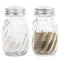 Kangaroo's Glass Swirl Salt & Pepper Shaker with Lids, 3¼ oz. (Set of 2)