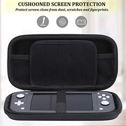 Compatible with Switch Lite Case EVA Protective Carrying Case for Switch Lite Cover Video Game Accessories for Nintendo Switch Lite Gifts for Men Husband Kids Teens (GrayWhite)