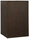 Canditree Storage Shed Poly Rattan for Garbage Cans, Garden Tools, Bin Shed for Patio Backyard Garden 60.2"x30.7"x47.2", Brown