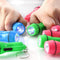 Mini Flashlight Keychain - 24 Pack Assorted Colors, Green, Light Blue and Pink, Batteries Included - for Kids, Party Favor, Goody Bag Filler, Gift, Prize, Pocket Size, Chain for Key.