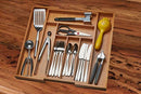 Kitchen Drawer Organizer, Adjustable Drawer Dividers to Fit Snugly Into Any Kitchen Drawer. Attractive Bamboo Wood Flatware, Cutlery and Utensil Tray is Also a Great Drawer Organizer Around the Home.