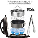 Esjay Accessories Set for Instant Pot-Fits 5,6,8Qt Instant pot Pressure Cooker,5-Pcs with Steamer Basket/Egg Steamer Rack/Egg Bites Molds/Non-stick Springform Pan/Kitchen Tongs,Best Gift Idea