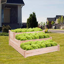 Giantex Raised Garden Bed Kit Elevated Planter Box for Vegetables Fruits Herb Grow, Heavy Duty Natural Cedar Wood Frame Gardening Planting Bed for Deck, Patio or Yard Gardenin, 49"X23"X30.0"(LXWXH)