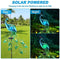 ATHLERIA Garden Solar Lights Stake, Metal Peacock Decor Solar Garden Lights Solar Peacock Stake for Outdoor Patio Yard Decorations (Blue Lampshade)