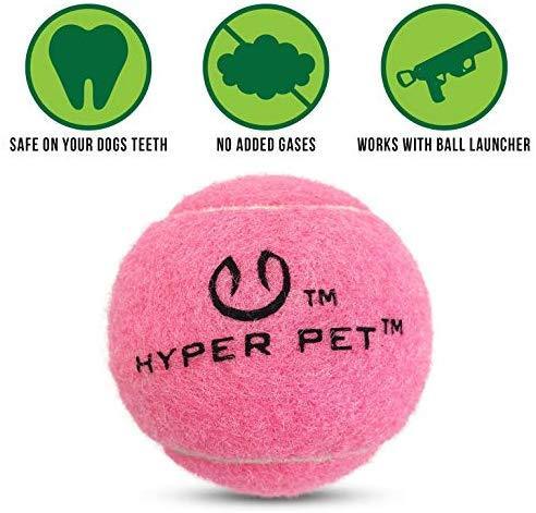 Hyper Pet Tennis Balls for Dogs, Pet Safe Dog Toys for Exercise and Training, Pack of 4, Green