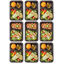 Durahome - Meal Prep Containers, 10-Pack 2 Compartment, BPA Free Food Storage Container with Lids, Portion Control, 30oz.