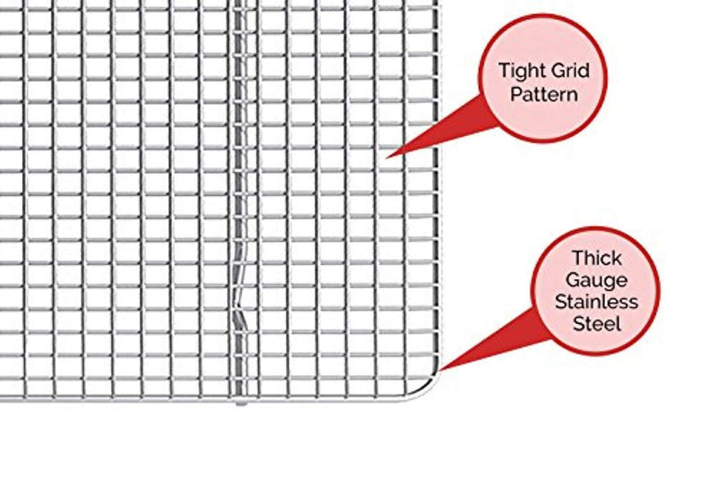 Baking Rack, Cooling Rack, 14" X 20" Stainless Steel 304 Grade Roasting Rack - Heavy Duty Oven Safe, Commercial Quality Cooling Racks For Baking (14" X 20")