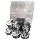 Uncluttered Designs Intergalactic Spice Rack Set with Magnetic Jars, Stand and Wall Mount (9 Tin)