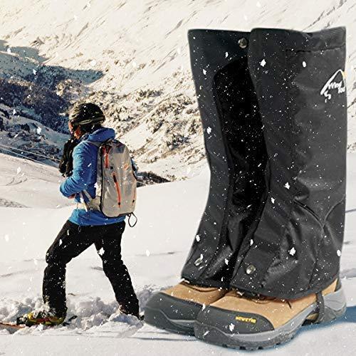 Deacroy Waterproof Leg Gaiters for Hiking,Anti-Tear Snow Boot Gaiters for Outdoor Mountaineering Hunting Fishing Backpacking