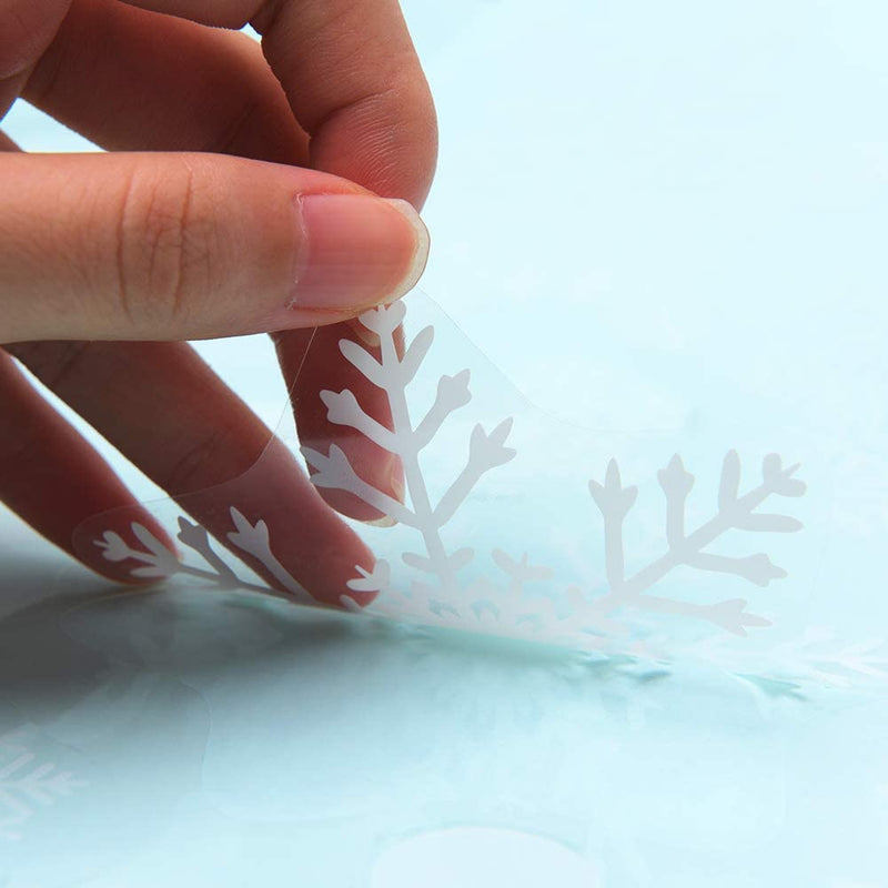 TMCCE 232 Piece Christmas Snowflake Window Decal Stickers - Xmas Holiday White Winter Christmas Window Decorations Ornaments Party Supplie