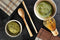 Matcha set included matcha whisk (Chasen) matcha scoop (Chashaku) and matcha spoon Traditional Handmade matcha starter kit easy turns organic matcha green tea powder into ceremonial matcha tea