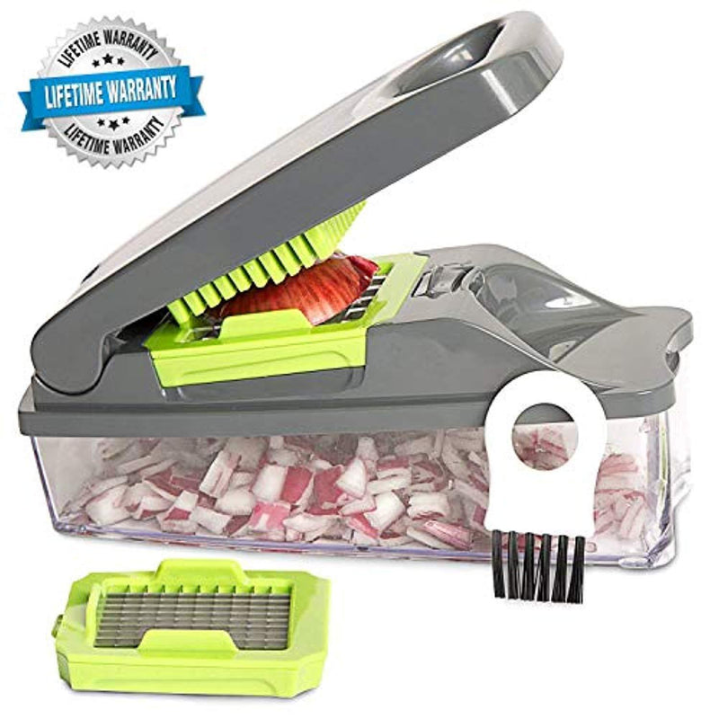 Mueller Austria Onion Chopper Pro Vegetable Chopper  - Strongest - NO MORE TEARS 30% Heavier Duty Multi Vegetable-Fruit-Cheese-Onion Chopper-Dicer-Kitchen Cutter