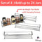 Spice Rack Organizer for Cabinet, Door Mount, or Wall Mounted - Set of 4 Chrome Tiered Hanging Shelf for Spice Jars - Storage in Cupboard, Kitchen or Pantry - Display bottles on shelves, in cabinets