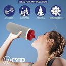 CSBD 32oz Sports Water Bottles, 4 Pack, Reusable No BPA Plastic, Pull Top Leakproof Drink Spout, Blank DIY Customization for Business Branding, Fundraises, or Fitness