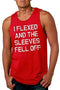 Mens I Flexed and The Sleeves Fell Off Tank Top Funny Sleeveless Gym Workout Shirt